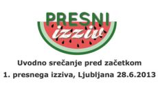 Uvodno srečanje pred začetkom 1. presnega izziva