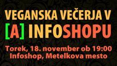 Veganska večerja v [A] Infoshopu